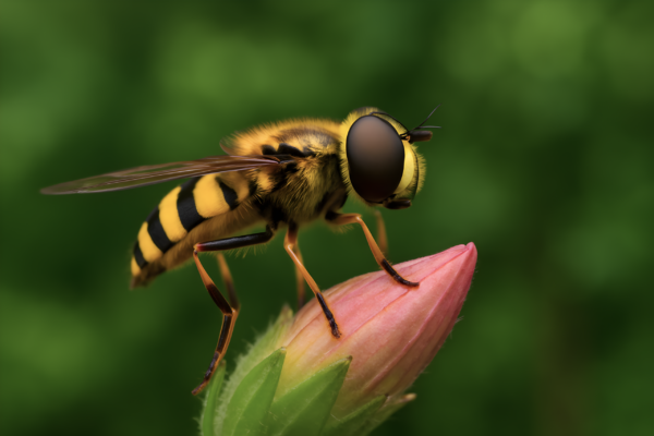 Honey bee on Flower (Macro Photography)