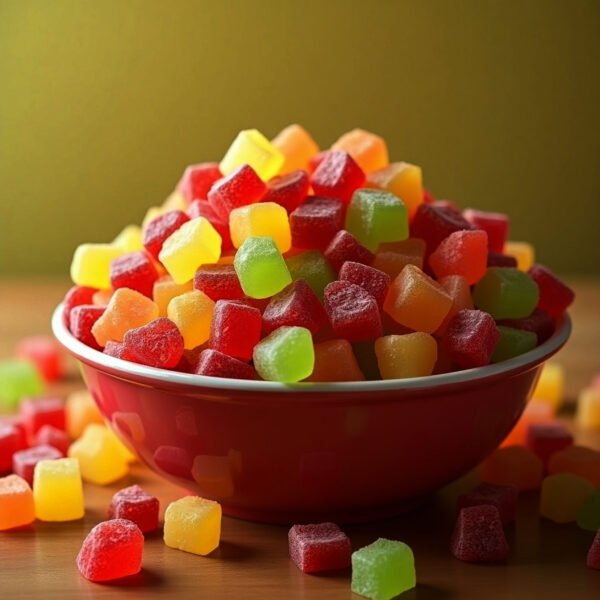 Colorful Candied Fruit Cubes