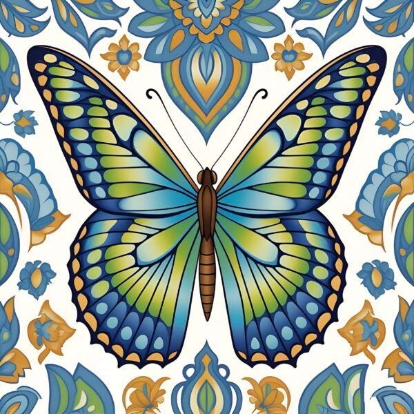 Blue and Green Butterfly