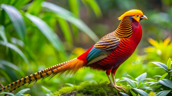 Golden pheasant bird