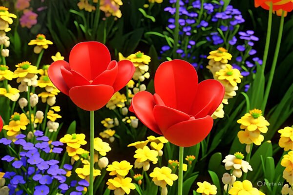 Tulp flowers illustration